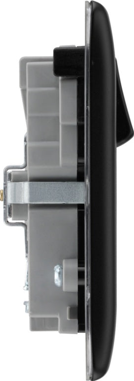 BG Double Power Socket With USB 13a Matt Black