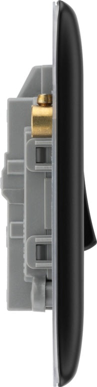 BG Double Pole Switch With Power Indicator 20a Black