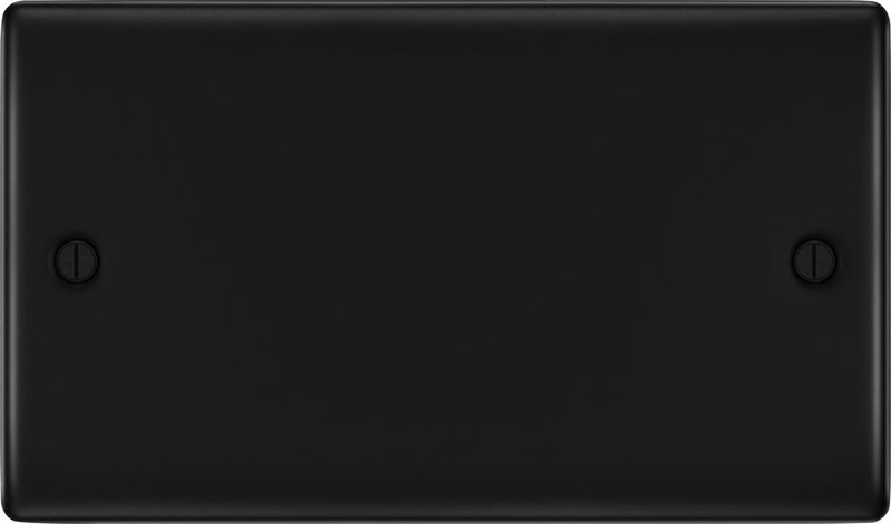 BG Double Blank Plate Matt Black