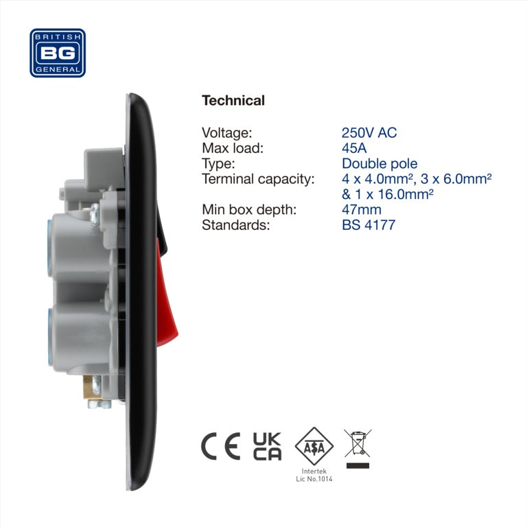 BG Switched Cooker Control Unit 45a