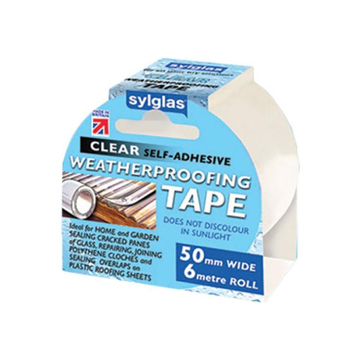 Sylglas Weatherproofing Tape 50mm x 6m Clear Sylglas - RockBottom Nothampton