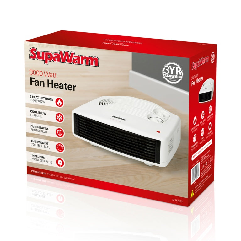 SupaWarm Fan Heater 3000w