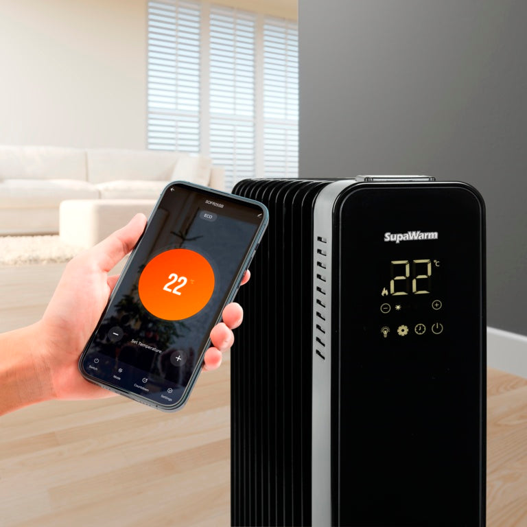 SupaWarm Smart Oil Filled Radiator With Wifi Control 2500w