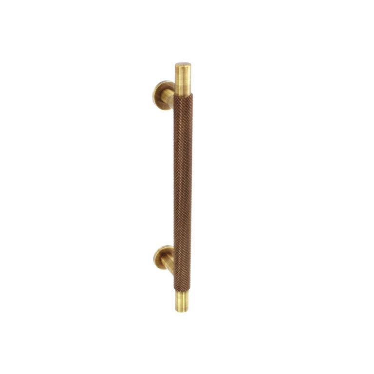 Smiths Architectural Cross Knurled Handle 128mm Antique Brass