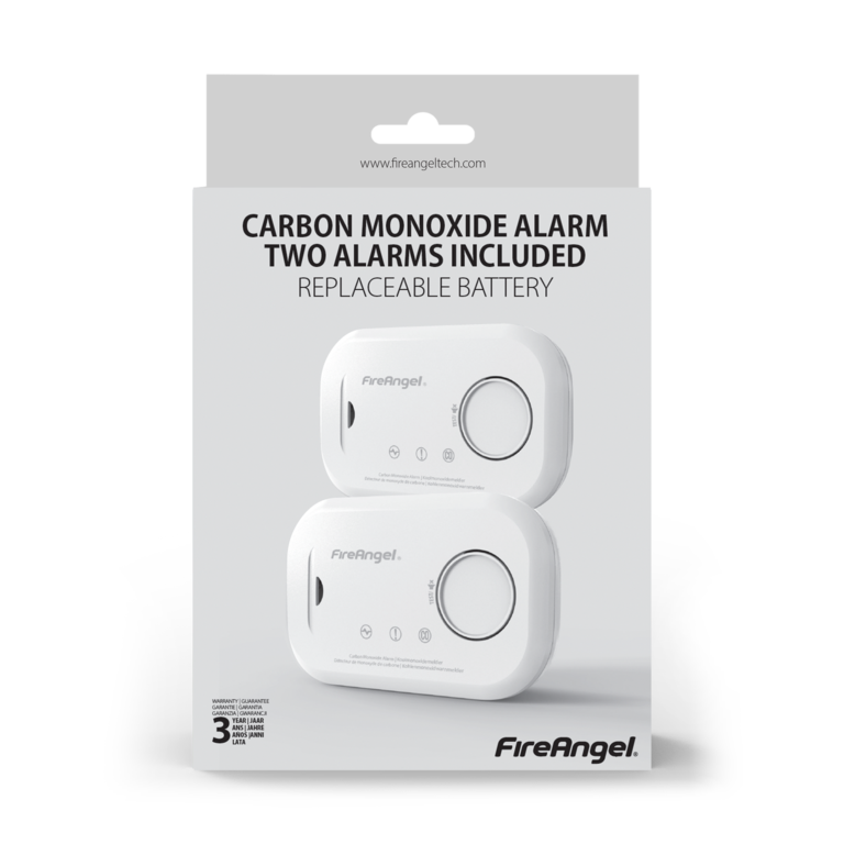 Fire Angel Carbon Monoxide Alarm Twin Pack Replaceable Battery