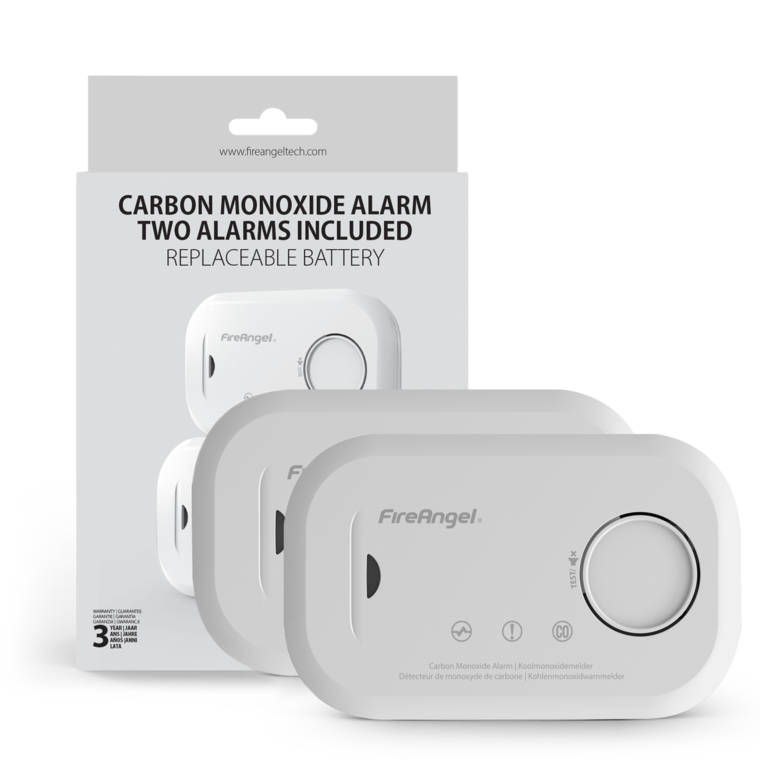 Fire Angel Carbon Monoxide Alarm Twin Pack Replaceable Battery