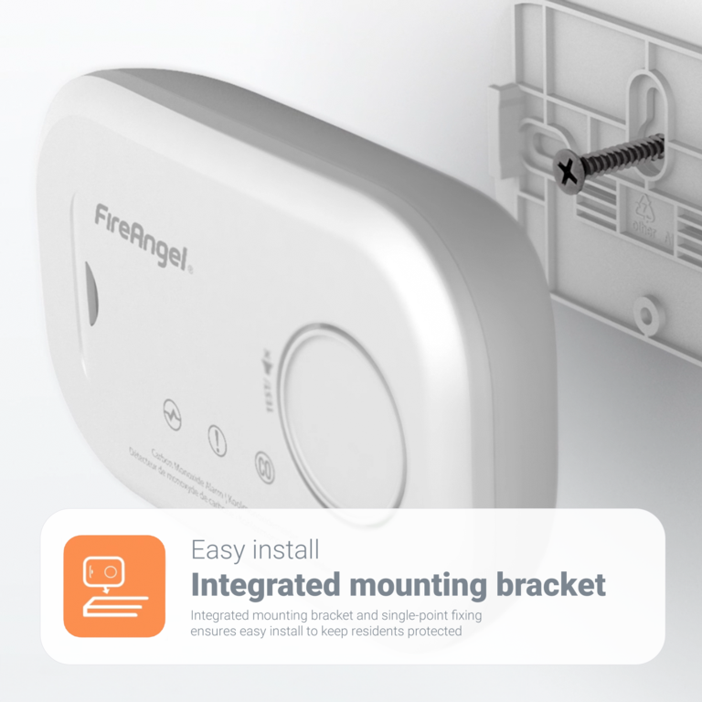 Fire Angel Carbon Monoxide Alarm Twin Pack Replaceable Battery