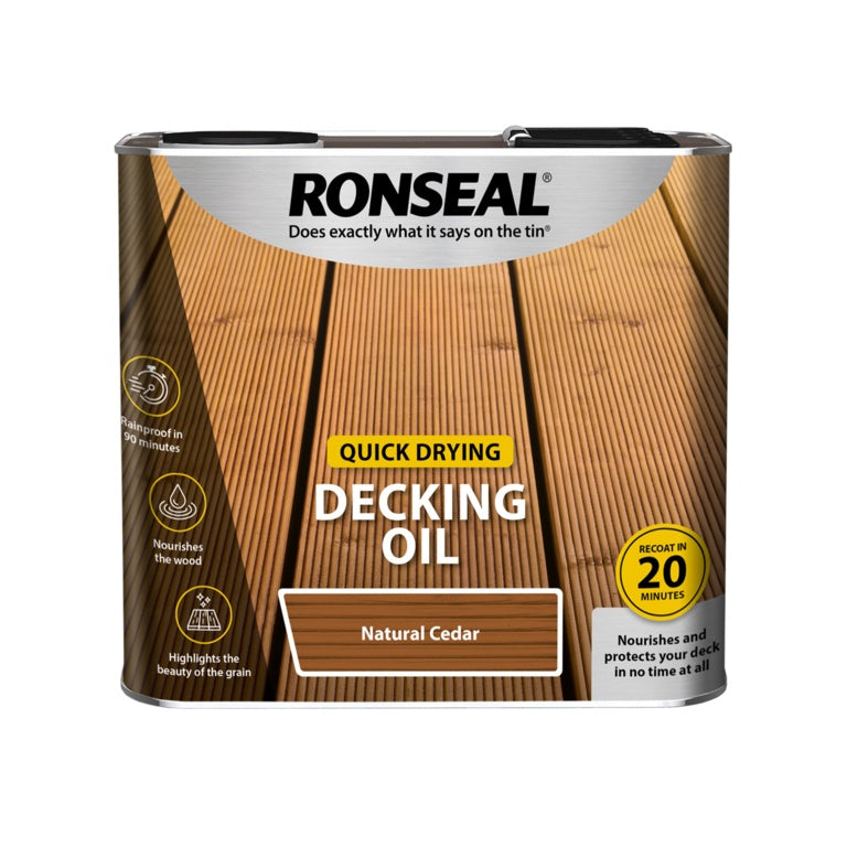 Ronseal Quick Drying Decking Oil 2.5L Natural Cedar