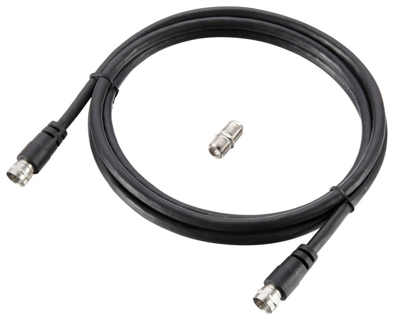 Luceco Ross Satellite Cable With Female To Female Coupler 1.5m Black