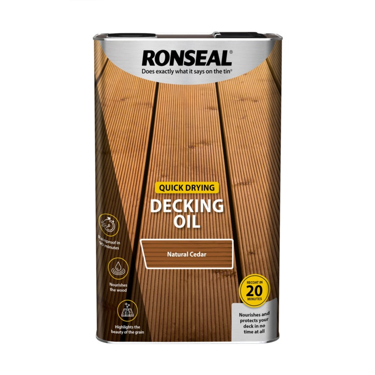 Ronseal Quick Drying Decking Oil 5L Natural Cedar