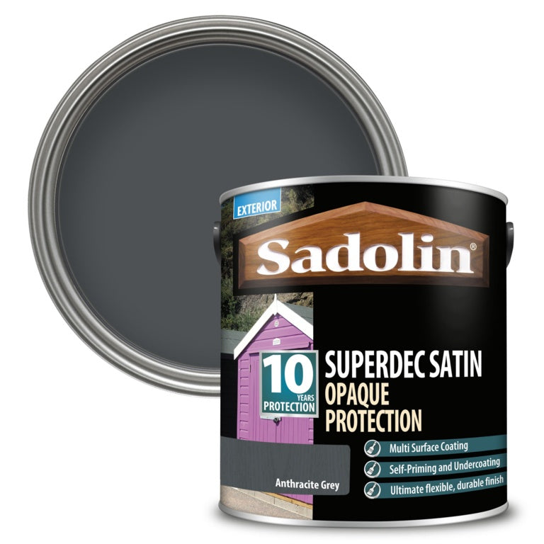 Sadolin Superdec Satin 2.5L Anthracite Grey