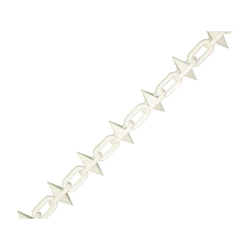 Faithfull Plastic Chain 6mm x 12.5m White Spiked Faithfull - RockBottom Northampton