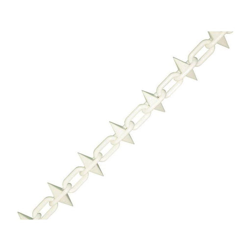 Faithfull Plastic Chain 6mm x 12.5m White Spiked Faithfull - RockBottom Northampton