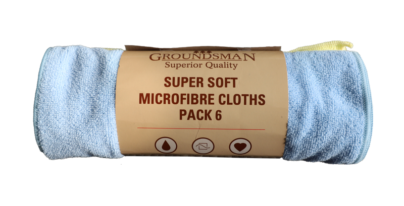 Groundsman Super Soft Microfibre Cloths 40 x 30cm Pack 6