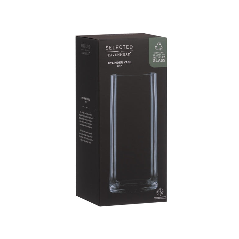 Ravenhead Cylinder Vase Gift Boxed 23cm