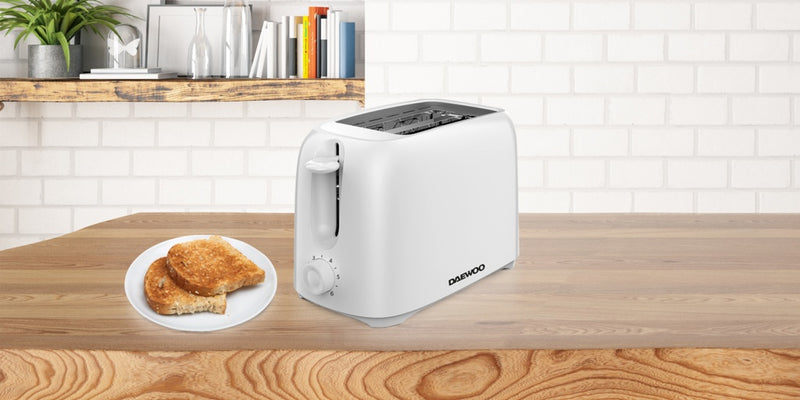 Daewoo Plastic Toaster 2 Slice Pure White