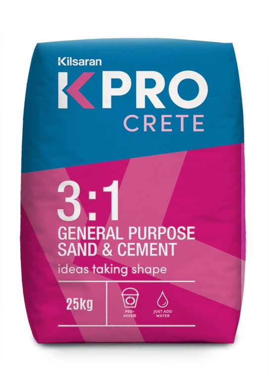 Kilsaran Kpro Crete 3:1 Sand & Cement Mix 25kg