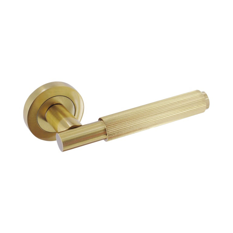 Smiths Architectural Linear Lever On Rose Satin Brass