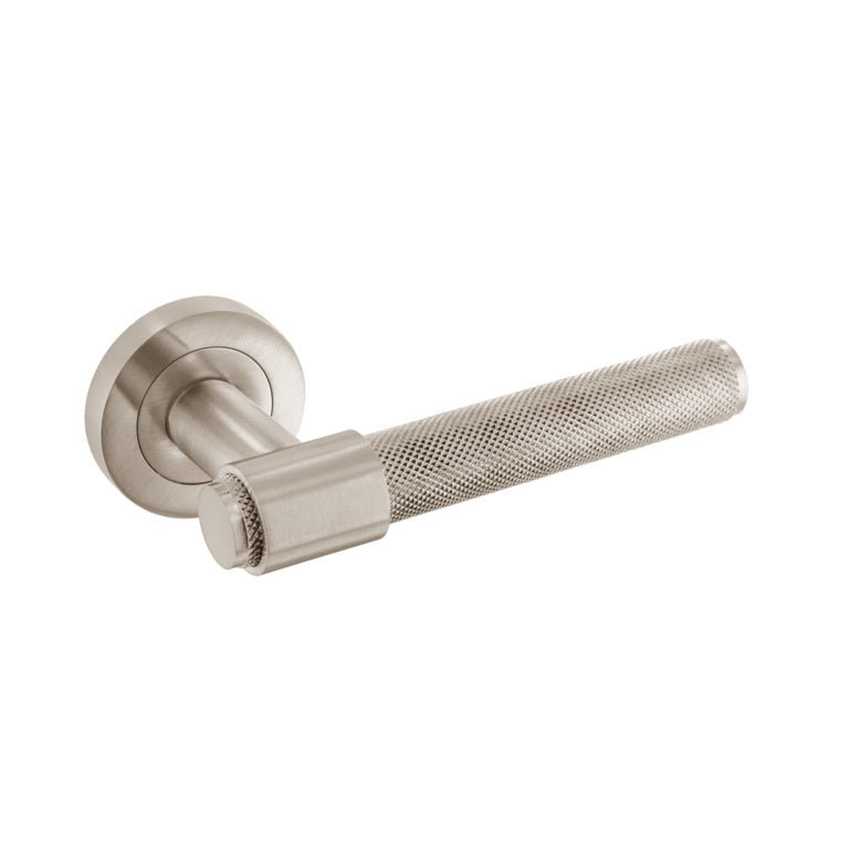 Smiths Architectural Knurled Loop Lever On Rose Satin