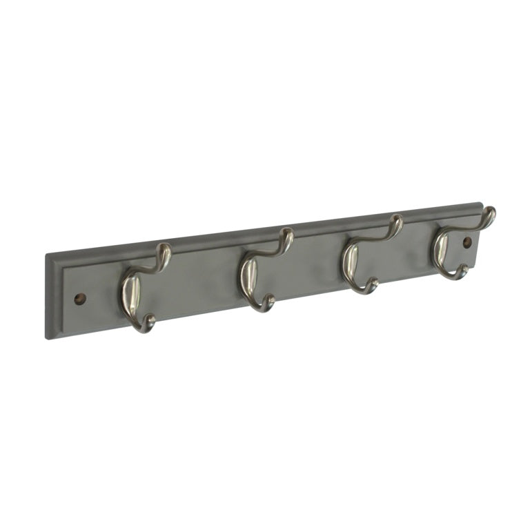 Securit Grey Hat & Coat Board 4 Satin Hooks