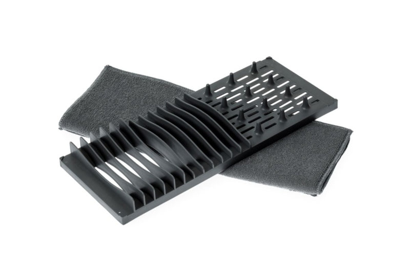 Casa & Casa 2 In 1 Drying Mat With Rack Grey