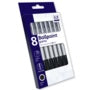 Ig Design Ballpoint Pens Black Pack 8