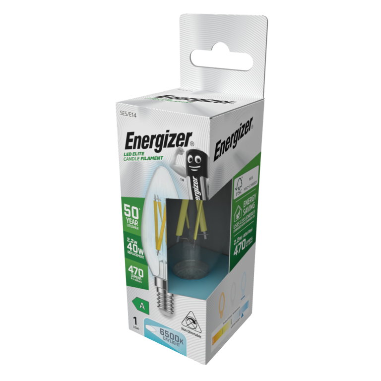 Energizer E14 A Rated Candle 6500k 2.2w