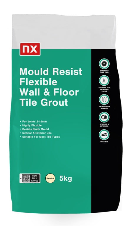 NX Mould Resist Wall & Floor Grout 5kg Jasmine