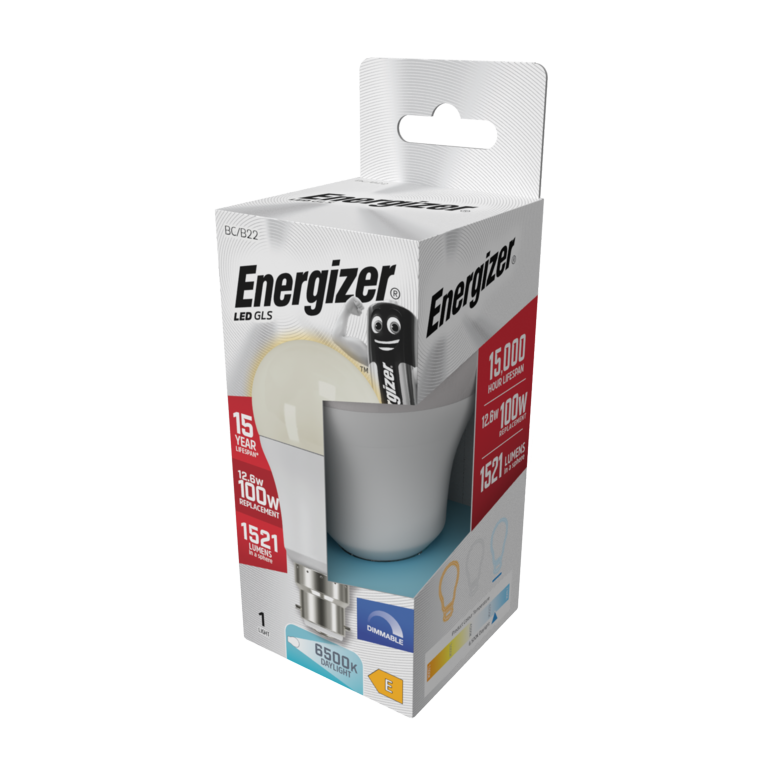 Energizer LED GLS B22 6500k Dimmable 12.6w 1521lm
