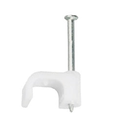 Securlec Cable Clip Round White 10mm 50 Pieces