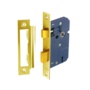 Securit 3 Lever Sash Lock Brass Plated with 4 Keys 75mm