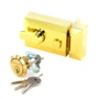 Securit Polished Brass Double Locking Nightlatch Standard
