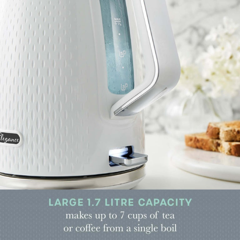 Swan White Textured Jug Kettle 1.7L