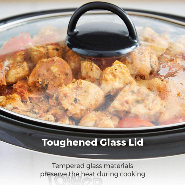 Tower Steel Slow Cooker Stainless 6.5L