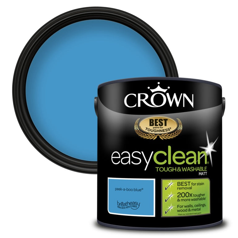 Crown Easyclean Matt Emulsion 2.5L Peekaboo Blue