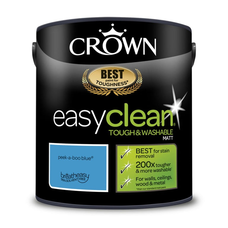 Crown Easyclean Matt Emulsion 2.5L Peekaboo Blue