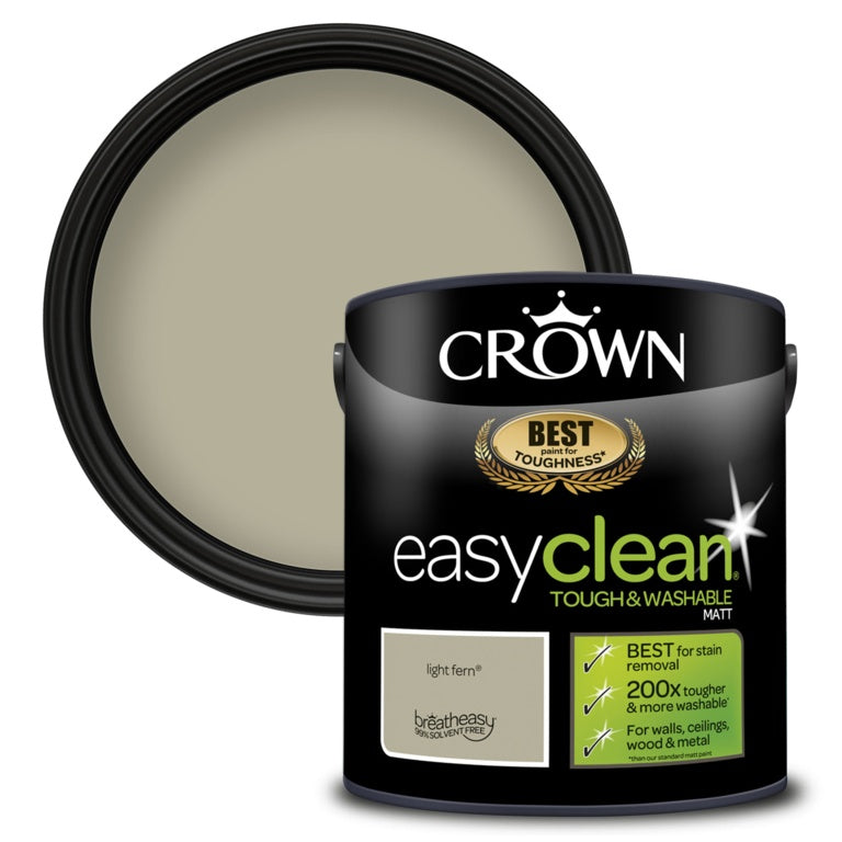 Crown Easyclean Matt Emulsion 2.5L Light Fern