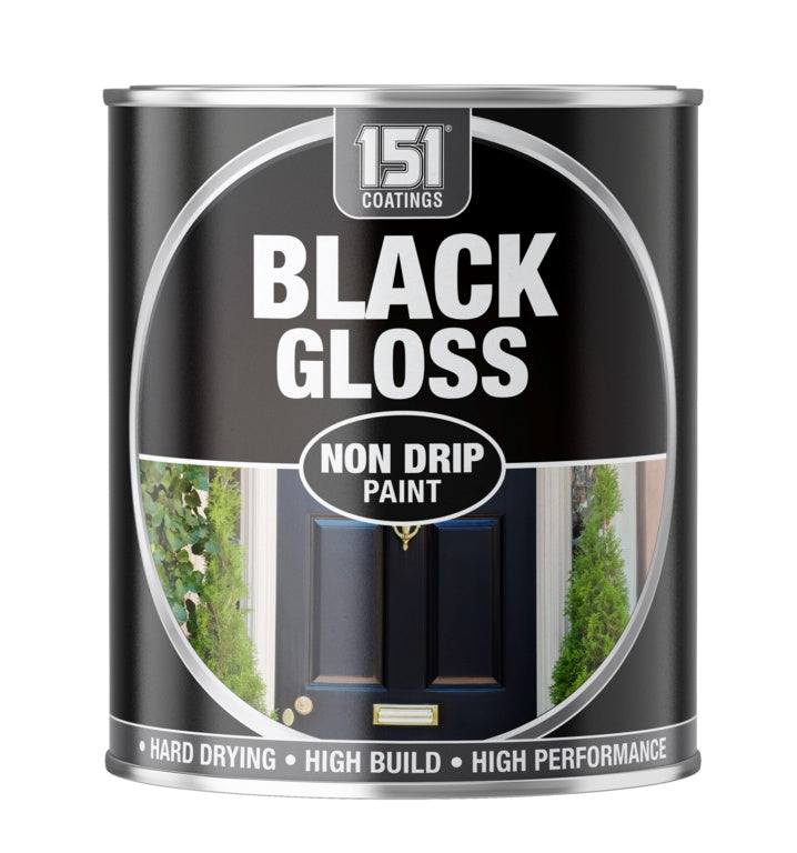 151 Coatings Non Drip Gloss Paint 300ml Black