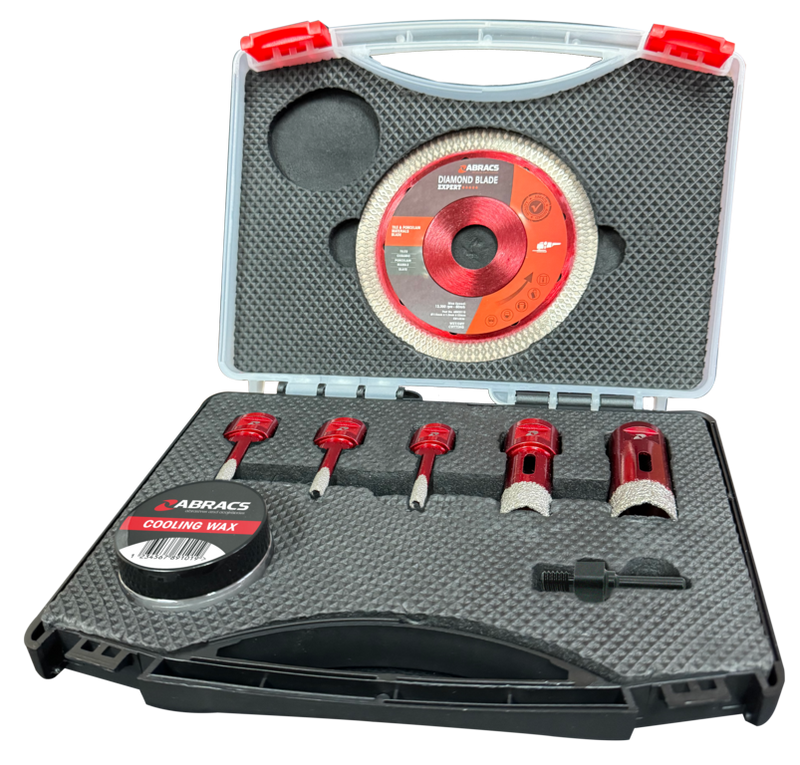 Abracs M14 Tile Drill & Blade Set 8 Piece