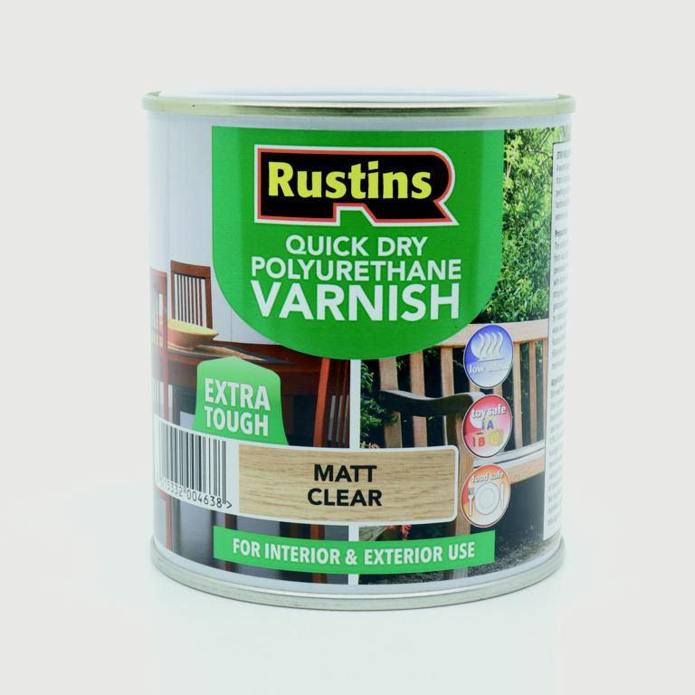 Rustins Quick Dry Polyurethane Varnish Matt Clear 1L