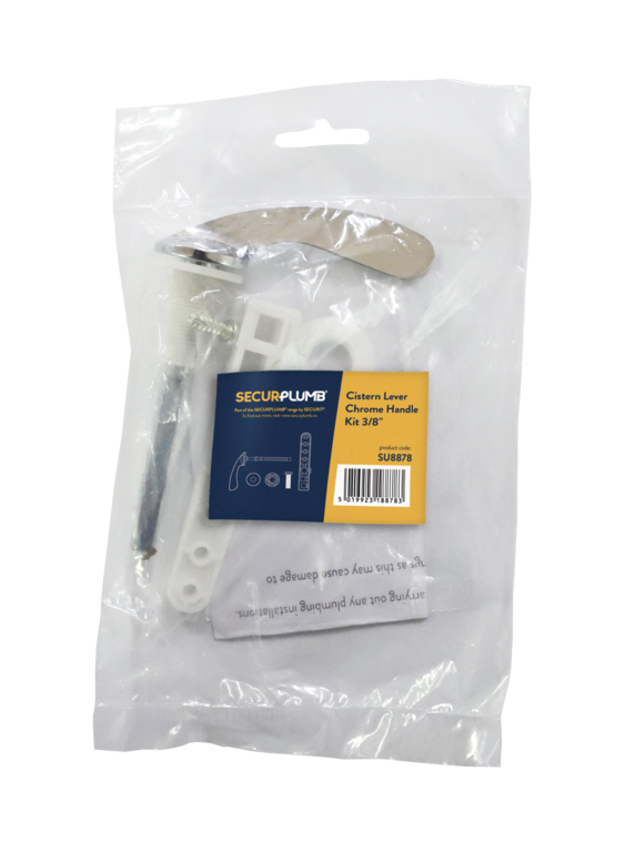 Securplumb Chrome Cistern Lever Handle Kit 3/8"