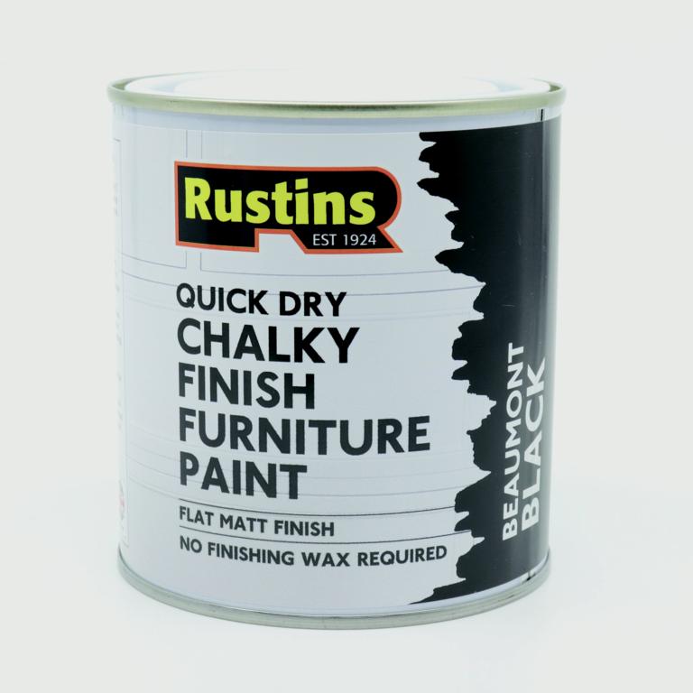 Rustins Chalky Finish Furniture Paint 250ml Blackboard Black