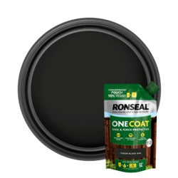 Ronseal One Coat Shed & Fence Refill Pouch 950ml Tudor Black