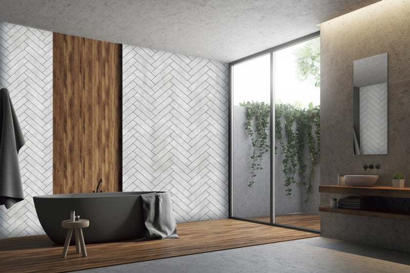 Giavani Wall Panel 2.6m Chevron Grey Pack 4