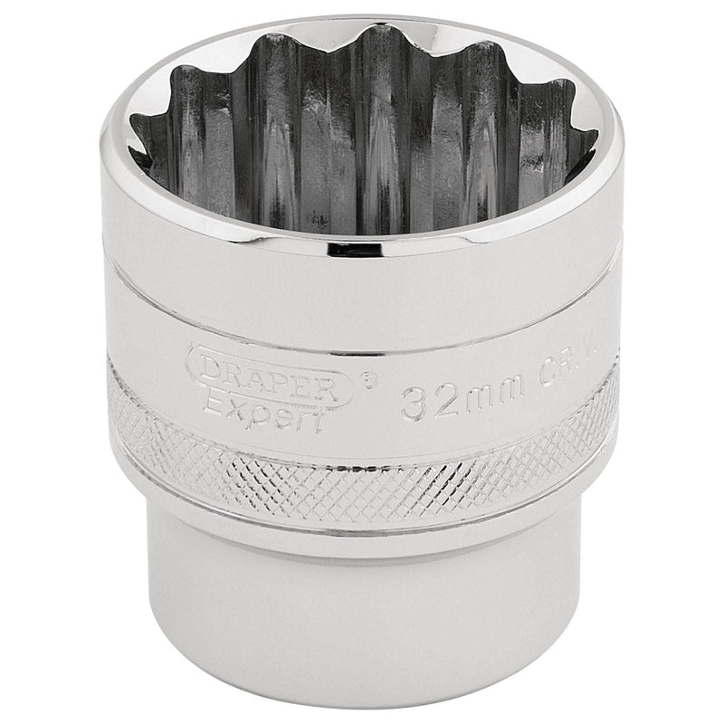 Draper HI-TORQ 12 Point Socket, 1/2" Sq. Dr., 32mm 33593 Draper - Town Tools 