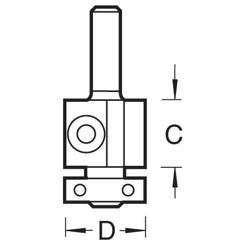 Trend Rota-Tip Trimmer 12.7mm Diameter Heavy Duty Tool