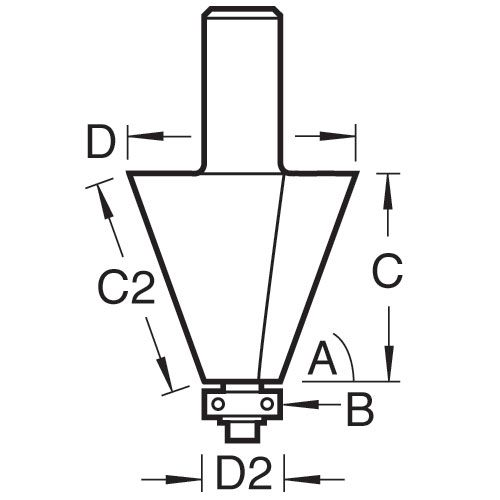 Trend 46/106X1/2TC Bevel Cutter Heavy Duty Tool