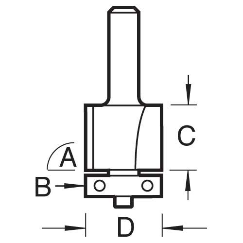 T46/0X1/4TC - Trimming cutter 9.5mm diameter