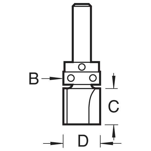 C121GX1/4TC - Template profile 9.5mm diameter