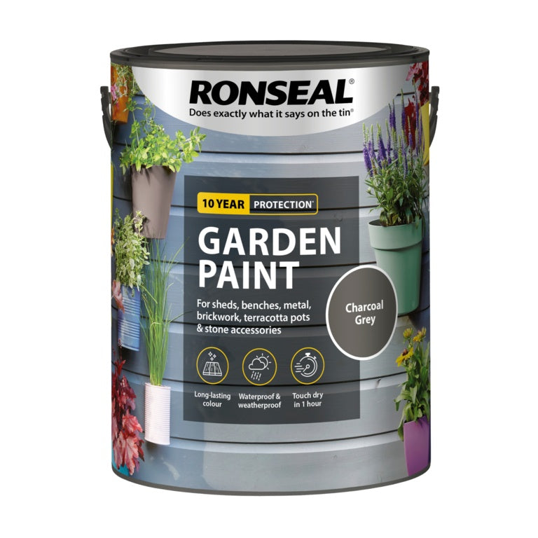 Ronseal Garden Paint 5L Charcoal Grey